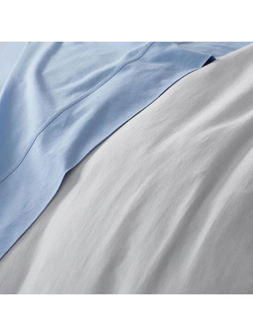 The Company Store Comfort Wash Solid Linen Duvet Cover Twin/Twin XL White